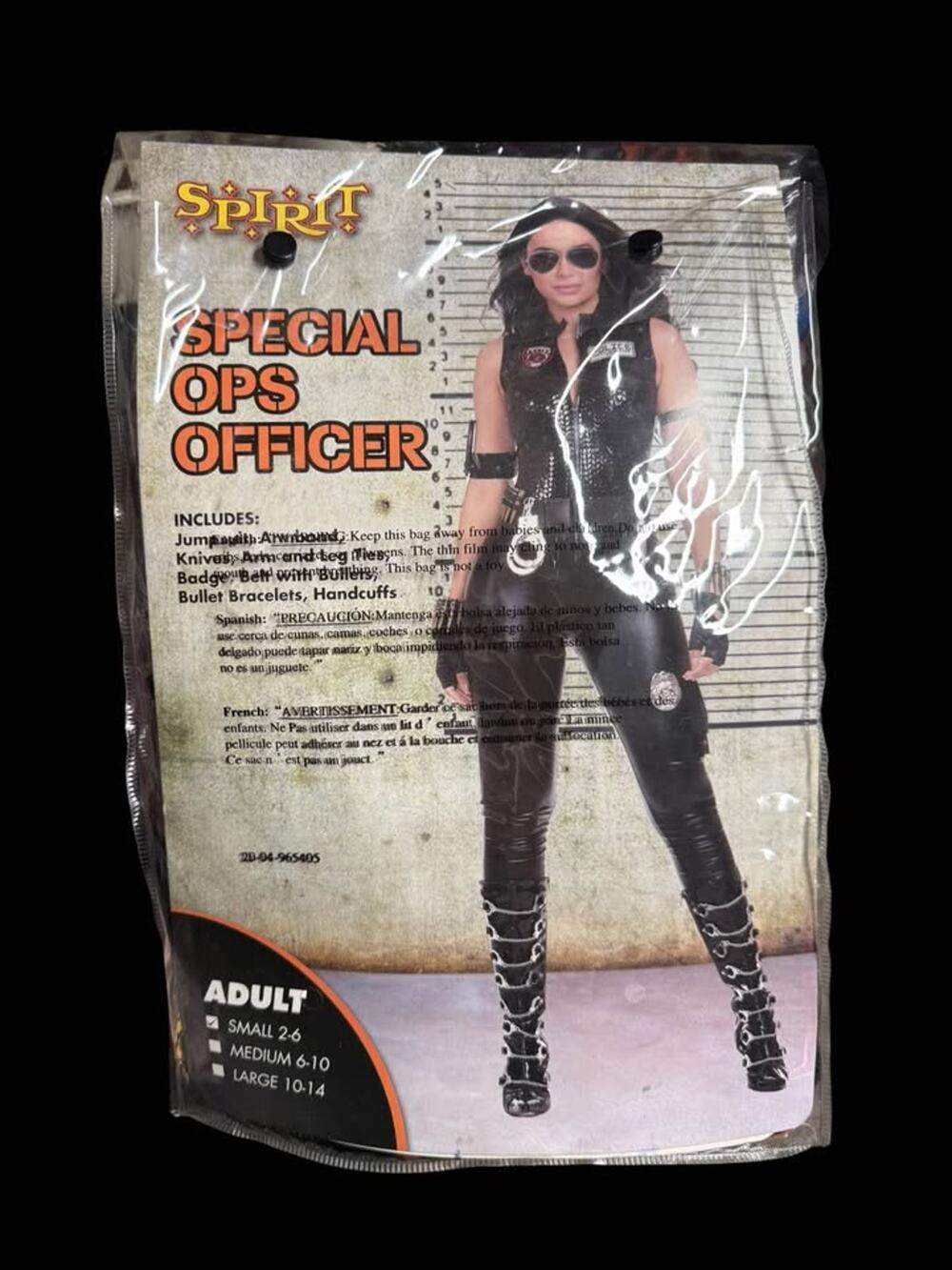 Spirit Halloween Special Ops Officer Costume – Adult Small 2–6